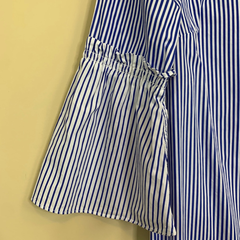 Ralph Lauren Bell Sleeve Bengal Shirtdress - Picture 6 of 12
